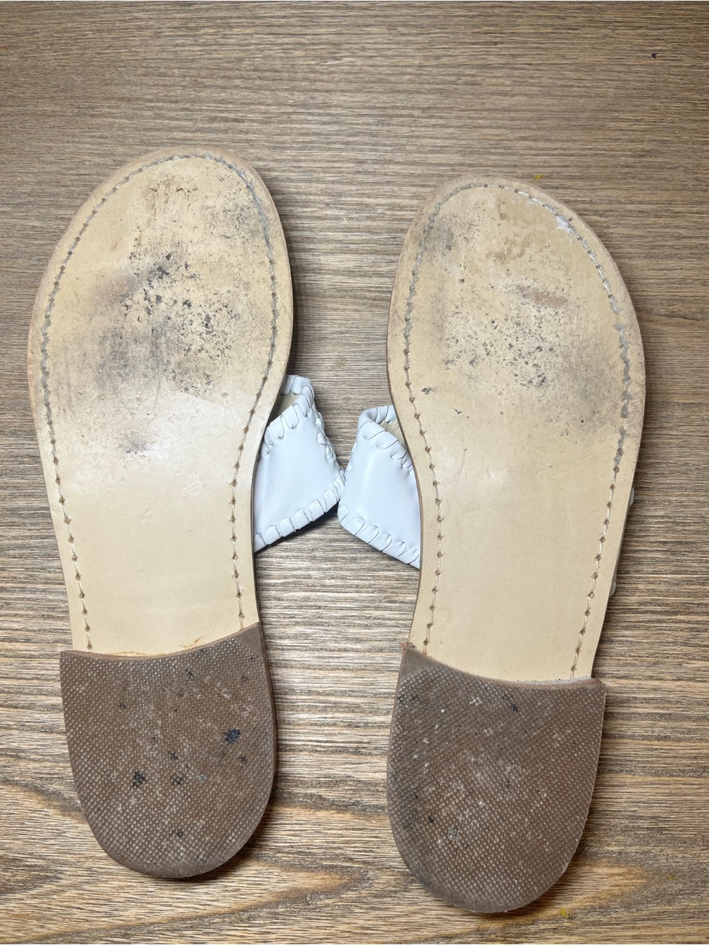 Jack Rogers White Braided Leather Slide Sandal Size 7M - Picture 5 of 5